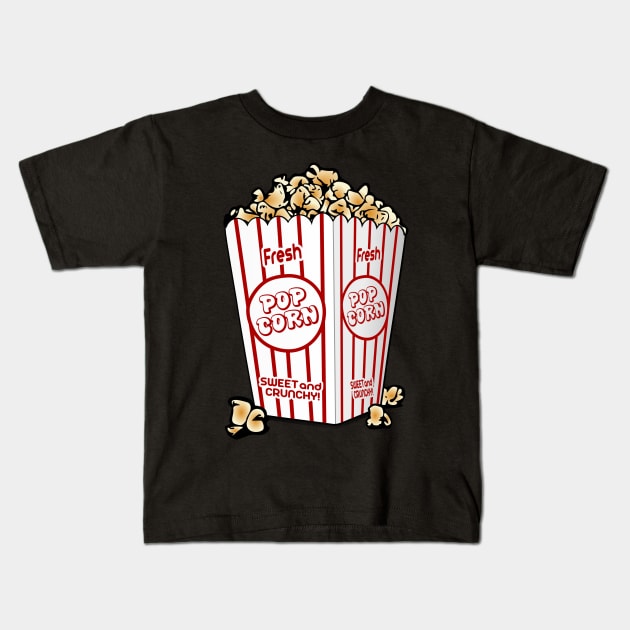 Popcorn Kids T-Shirt by Bootyfreeze